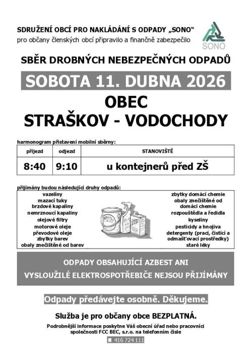  Sběr drobných nebezpečných odpadů